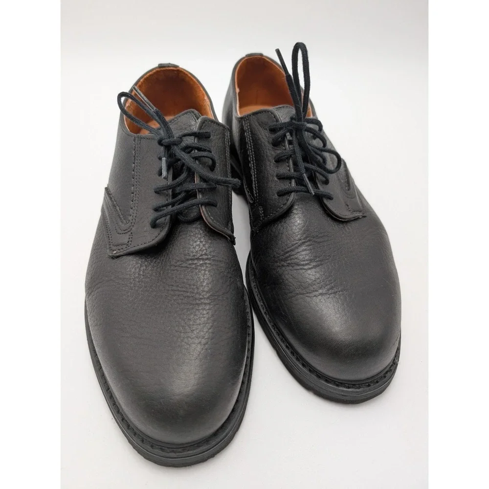 Vintage Dexter Comfort Black Leather Oxford Plain Toe‎ Men Shoes 8 Made In USA